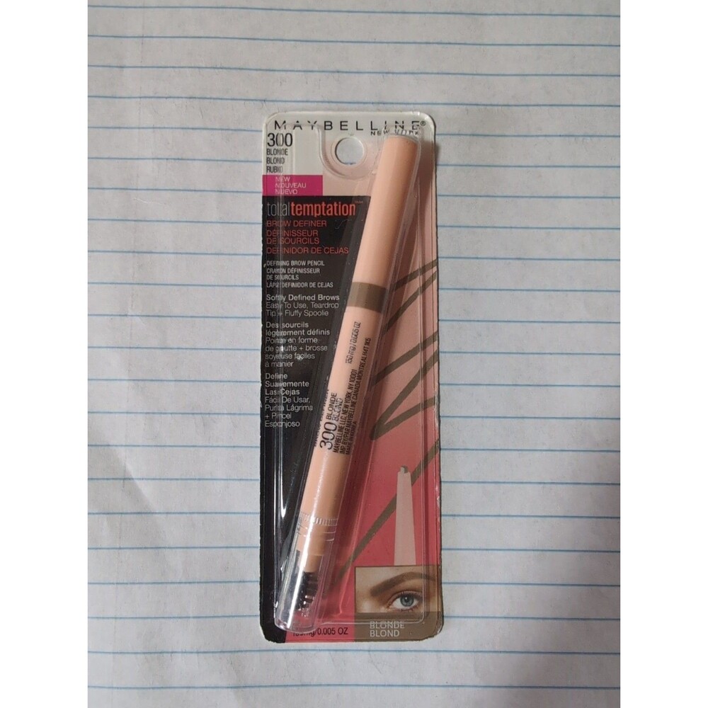 Maybelline Total Temptation 300 BLONDE Brow Definer Eyebrow Pencil DEFINING Tint
